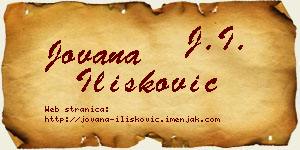 Jovana Ilišković vizit kartica